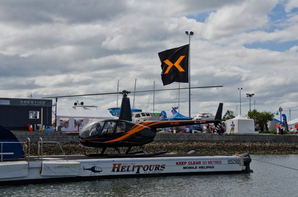 The Gold Coast Marine Expo was easily accessible by helicopter, car, bus or train and there was plenty of free parking © Stephen Milne